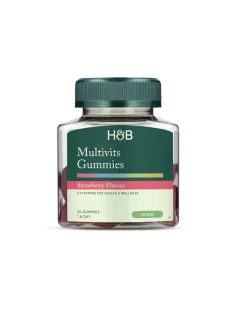 H&B Multivitamin Felnőtt gumivitamin epres 30 db 