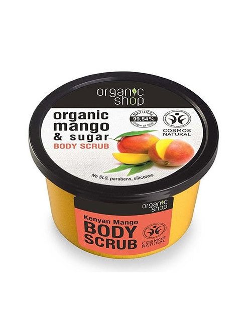 Organic Shop Bőrmegújító cukros testradír - Kenyai Mangó 250 ml