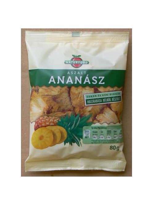 Naturfood Aszalt Ananász cukor nélkül 80 g
