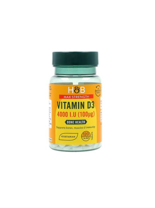 H&B D3-vitamin tabletta 4000 NE 120 db 