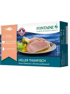 Fontaine Sárgaúszójú tonhal bio napraforgóolajban 120g