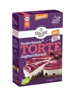   Bauckhof Bio joghurtos-cseresznyés torta süteménykeverék, gluténmentes, demeter 365g 