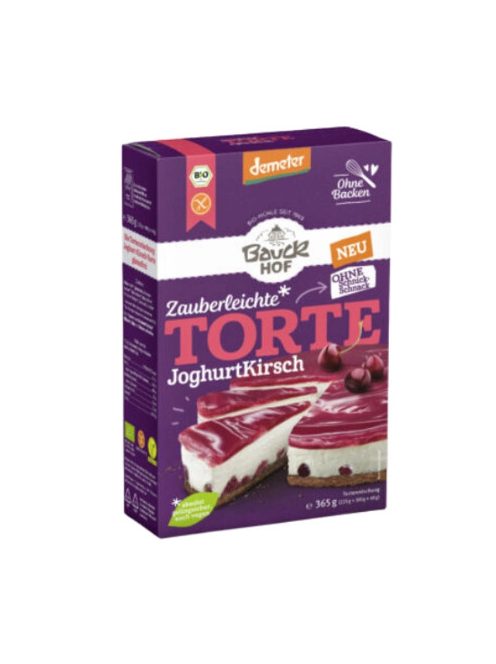 Bauckhof Bio joghurtos-cseresznyés torta süteménykeverék, gluténmentes, demeter 365g 