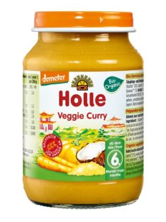   Holle Bio Veggie Curry - üveges bébiétel 190 g -- készlet erejéig, a termék lejárati ideje: 2024 szeptembere