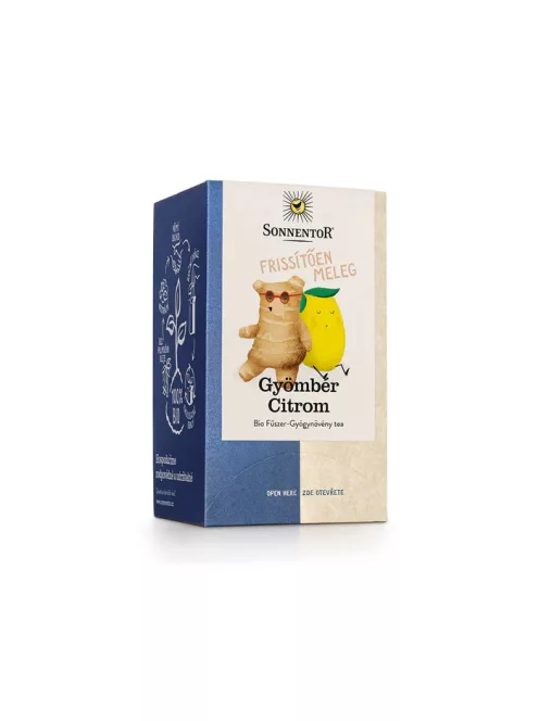 Sonnentor Bio filteres Gyömbér citrom tea 18db 