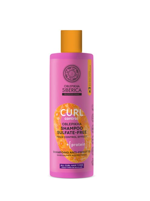 Natura Siberica Oblepikha Siberica Szulfátmentes homoktövis sampon göndör hajra 400ml