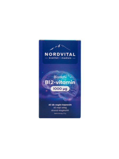 Nordvital B12-vitamin 1000mcg 60 db vegán kapszula 