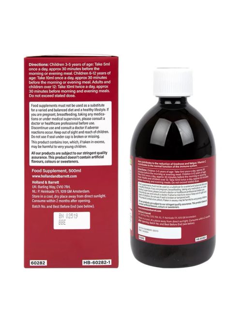 H&B Vas&B-vitaminok szirup 500 ml 