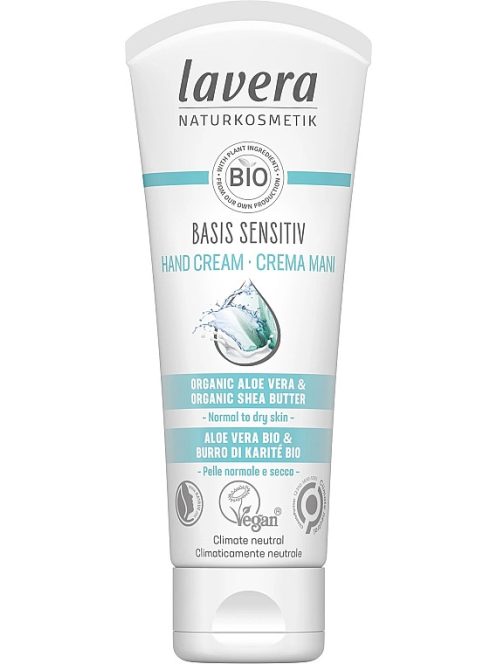 lavera BASIS Sensitive testápolás, kézkrém mandula-sheavaj 75 ml