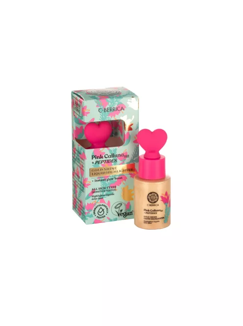 Natura Siberica C-Berrica Pink Calluna Aranyfényű folyékony highlighter 02 gold shine 30ml