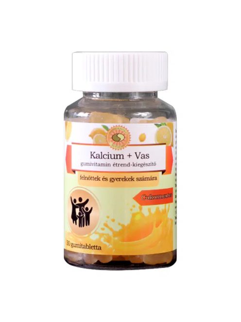 Sun Moon kalcium+vas étrend-kiegészítő gumivitamin 30 db