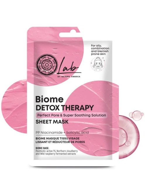 Natura Siberica Lab Biome Detox Therapy Fátyolmaszk Niacinamid + Szalicilsav 25g