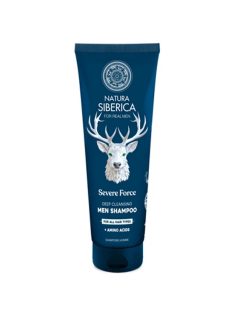   Natura Siberica „Severe force” Mélytisztító sampon minden hajtípusra férfiaknak 200ml
