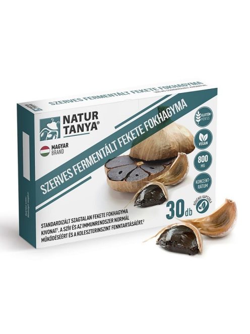 Natur Tanya - Fermentált Fekete Fokhagyma - 800 mg szagtalan 30 db