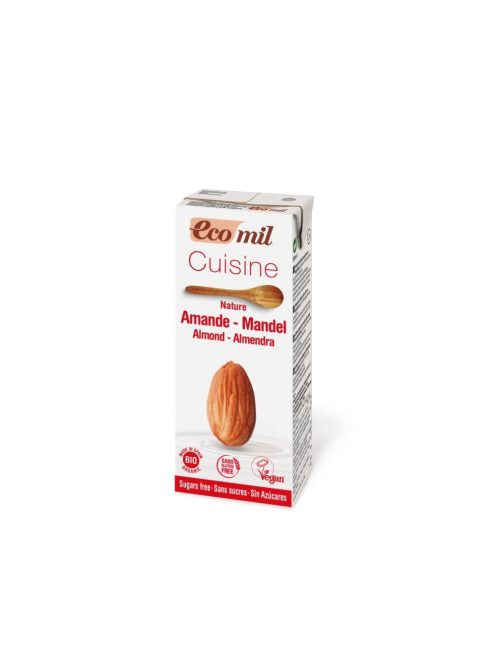 EcoMil Bio Mandula tejszín cukormentes 200 ml