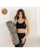 PRANA Premium Tönkölyhéj + Safari Collection huzat 70x20 cm yoga hengerhez - Zebra (párna és huzat egyben)