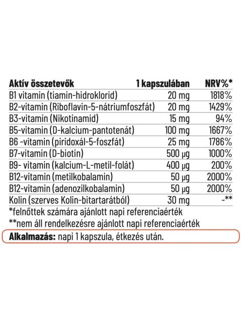Nordvital B-komplex 60 db vegán kapszula 