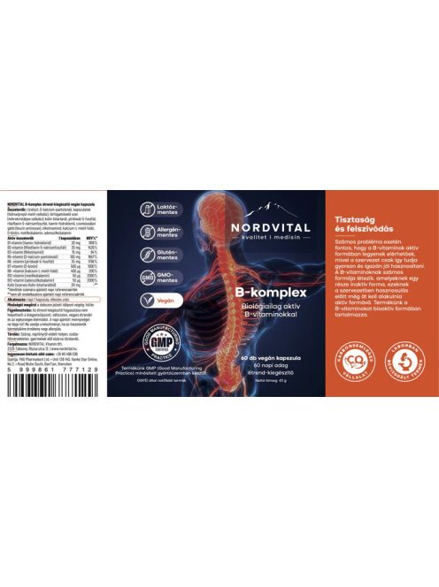 Nordvital B-komplex 60 db vegán kapszula 