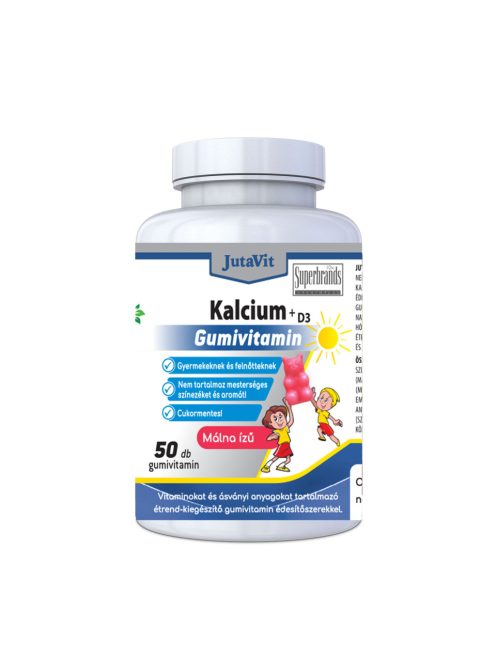 Jutavit Kalcium+d3 Gumivitamin Málna Cukormentes 50 db