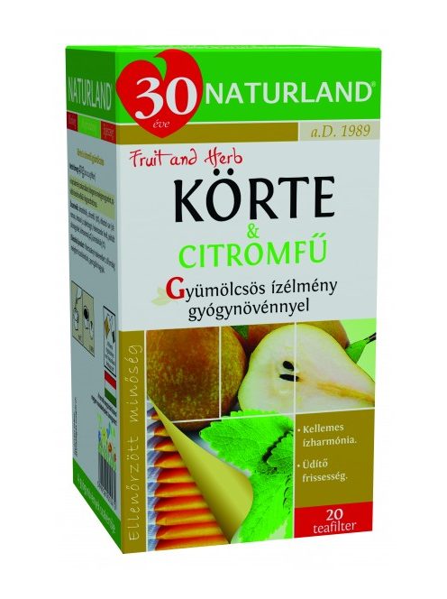 Naturland Gyümölcstea Körte-Citromfű 20 db filter