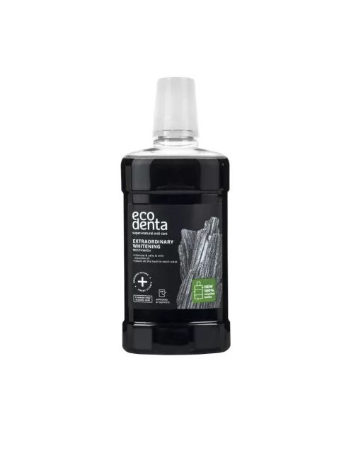 Ecodenta Fehérítő szájvíz szénnel és menta illóolajjal 500ml