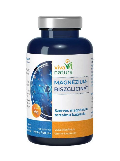 Viva natura magnézium-biszglicinát vegetáriánus étrend-kiegészítő kapszula 90 db