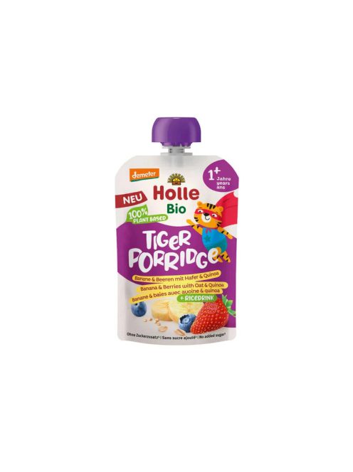 Holle Bio Tiger gyümölcspürés zabkása 1 év+ 110g 