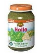 Holle Bio zöldséges bébiétel, parajfőzelék burgonyával, rizzsel, gluténmentes 190 g