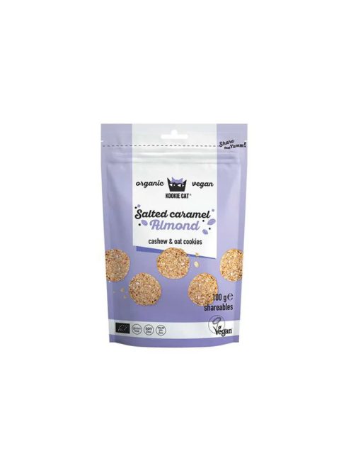 Kookie Cat Sós karamell mandulás minikeksz Bio100g 