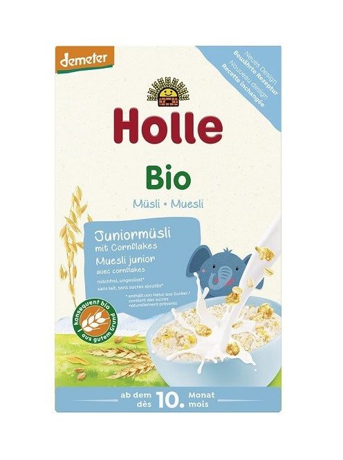Holle Bio több magvas junior müzli kukoricapehellyel, Demeter 250 g