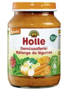 Holle Bio Vegyeszöldség üveges bébiétel, demeter 190g 