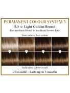 Hairwonder by HennaPlus női tartós hajfesték, barna árnyalat, világos aranybarna (5.3) (Long Lasting Colour, Light Golden Brown)