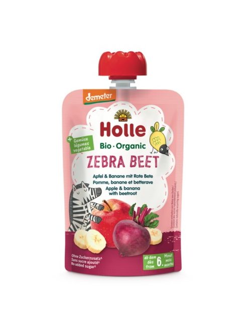 Holle Bio Zebra Beet -Tasak alma banánnal és céklával 100 g