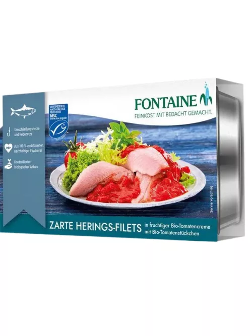 Fontaine Hering bio paradicsomszószban 200g