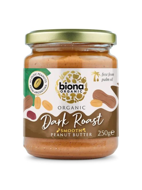 Biona Bio Sötét pörkölésű krémes mogyoróvaj - tengeri sóval 250g