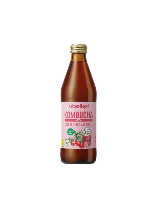 Voelkel Bio Kombucha meggy-menta 330ml 