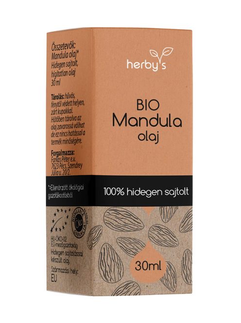 Herby's Bio mandula magolaj hidegen sajtolt 30 ml