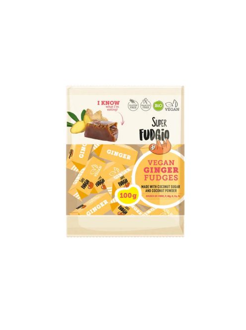 Fudgio Gyömbéres Vegán karamella Bio 100g 