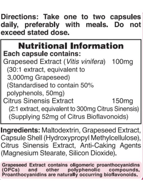 H&B Szőlőmag kivonat kapszula 100 mg 50 db 