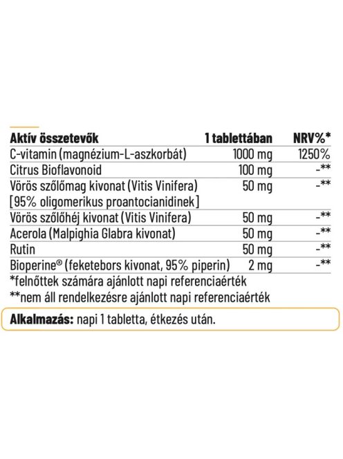 Nordvital C-vitamin komplex Retard 1000mg 60 db 