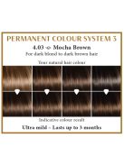 Hairwonder by HennaPlus női tartós hajfesték, barna árnyalat, mokkabarna (4.03) (Long Lasting Colour, Mocha Brown)