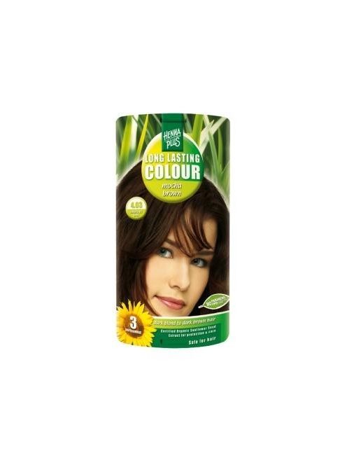 Hairwonder by HennaPlus női tartós hajfesték, barna árnyalat, mokkabarna (4.03) (Long Lasting Colour, Mocha Brown)