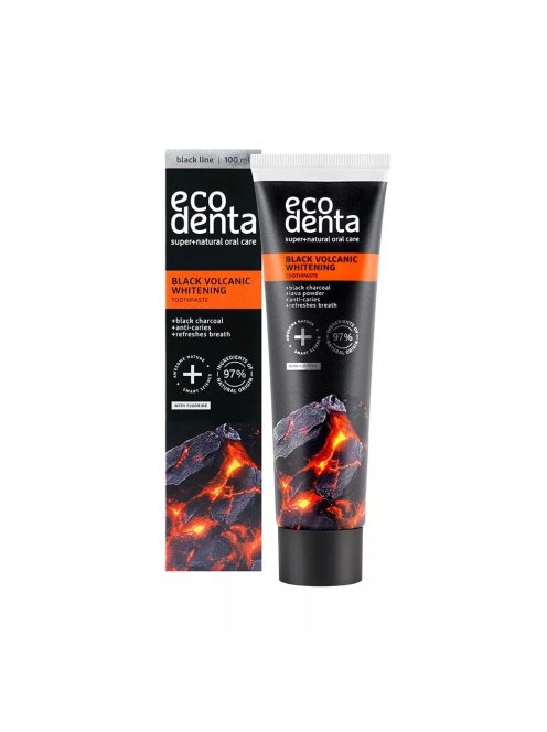 Ecodenta Fehérítő fogkrém szénnel és vulkáni ásványokkal 100ml