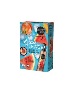   Organic Shop „Bellini Please” testápoló szett (Hidratáló tusfürdő görögdinnyével és barackkal 280ml + hidratáló testradír görögdinnyével és barackkal 100ml ) 280ml+100ml