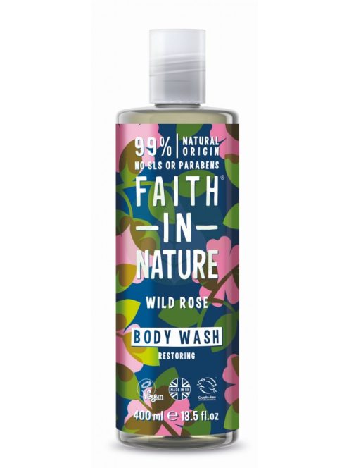 Faith in nature vadrózsa tusfürdő 400 ml