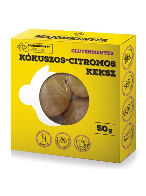 Majomkenyér Paleokeksz Kókusz-Citrom 50 g