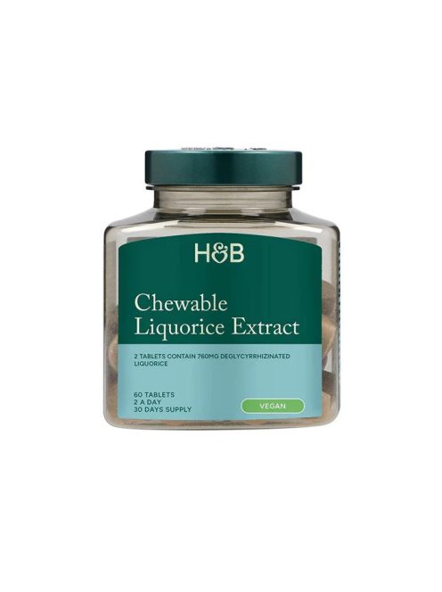 H&B Édesgyökér rágótabletta 760 mg 90 db 