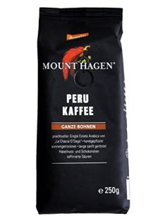   Mount Hagen Bio-Demeter Kávé, szemes, pörkölt, 100% Peru, Demeter 250 g 