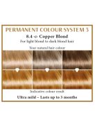 Hairwonder by HennaPlus női tartós hajfesték, szőkés árnyalat, rézszőke (8.4) (Long Lasting Colour, Coper Blond)