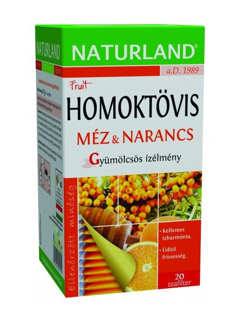 Naturland Gyümölcstea Homoktövis Méz-Narancs 20 db filter